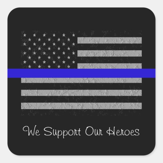 WIJ STEUNEN ONZE BLAUWE STICKER VAN DE BLAUWE LIJN (Voorkant)