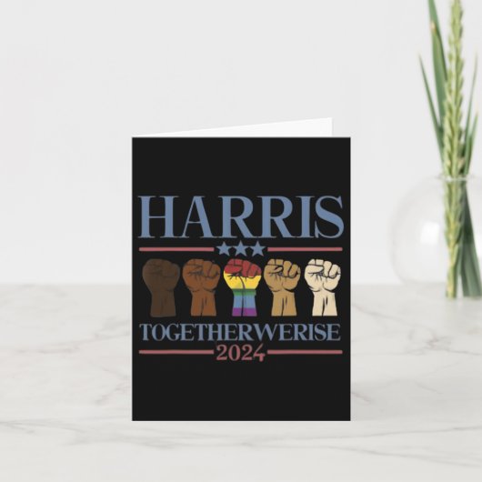 Wij stijgen - Kamala Harris 2024 LGBT Kaart (Voorkant)