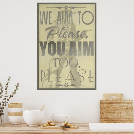 Wij streven ernaar poster (Keuken)