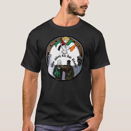 Wij streven naar vrije Ierse Palestijnse solidarit T-shirt (Voorkant)