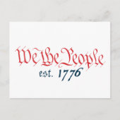 Wij The People testen. 1776 Briefkaart (Voorkant)