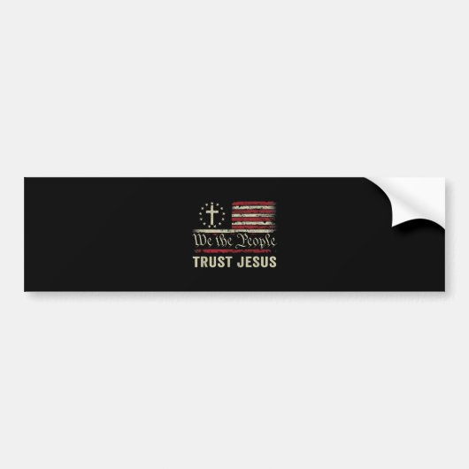 Wij The People Trust Jesus - Verenigde Staten - Ch Bumpersticker (Voorkant)