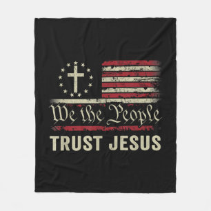 Wij The People Trust Jesus - Verenigde Staten - Ch Fleece Deken