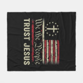 Wij The People Trust Jesus - Verenigde Staten - Ch Fleece Deken (Voorkant (Horizontaal))