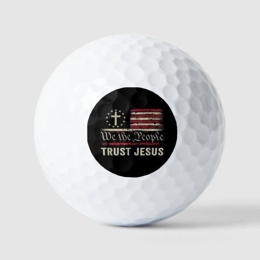 Wij The People Trust Jesus - Verenigde Staten - Ch Golfballen (Voorkant)