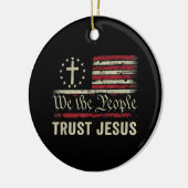 Wij The People Trust Jesus - Verenigde Staten - Ch Keramisch Ornament (Links)