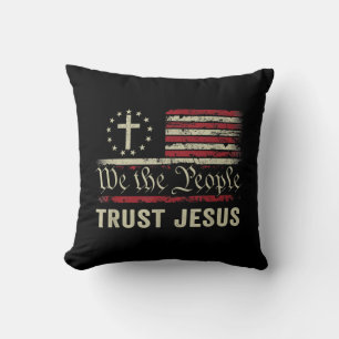 Wij The People Trust Jesus - Verenigde Staten - Ch Kussen