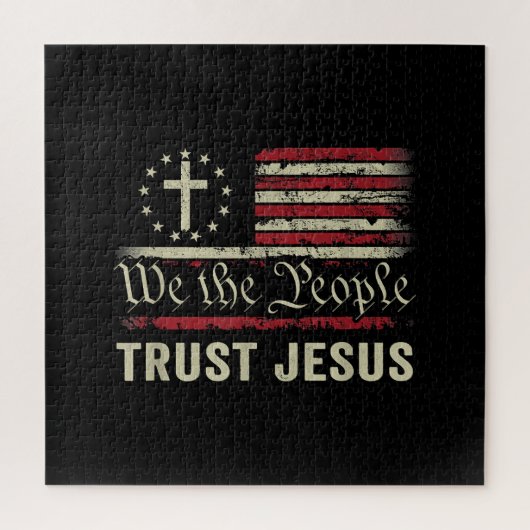 Wij The People Trust Jesus - Verenigde Staten - Ch Legpuzzel (Verticaal)
