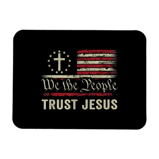 Wij The People Trust Jesus - Verenigde Staten - Ch Magneet (Horizontaal)