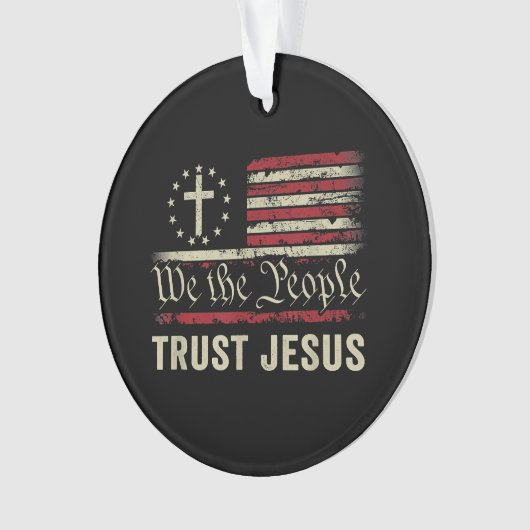 Wij The People Trust Jesus - Verenigde Staten - Ch Ornament (voorkant)