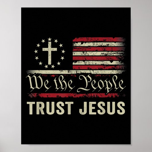 Wij The People Trust Jesus - Verenigde Staten - Ch Poster (Voorkant)