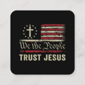 Wij The People Trust Jesus - Verenigde Staten - Ch Vierkante Visitekaartje (Achterkant)