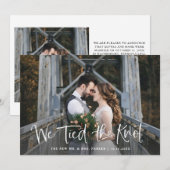 Wij Trouwden | Rustieke Script Foto Elopement Aankondiging (Voorkant / Achterkant)