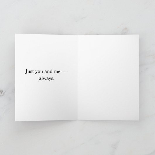 Wij twee romantisch stel kaart (Binnen)