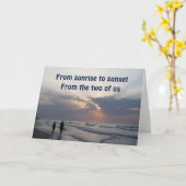 WIJ TWEE ZONSOPGANG TOT ZONSONDERGANG WENSEN KAART (Gele Bloem)