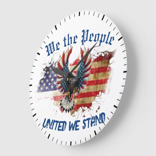 Wij verenigden het volk en wij staan voor American Grote Klok (Hoek)