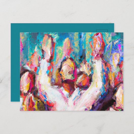 Wij verheugen ons over het Abstracte Briefkaart (Voorkant / Achterkant)