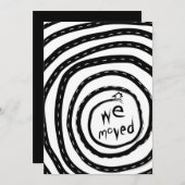 wij verhuisden aankondiging (spiraalvormige weg) (Voorkant / Achterkant)