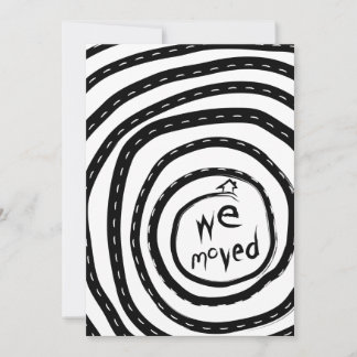 wij verhuisden aankondiging (spiraalvormige weg)