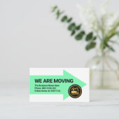 WIJ VERHUIZEN NAAR BUSINESS KANTOOR VISITEKAARTJE (Staand voorkant)