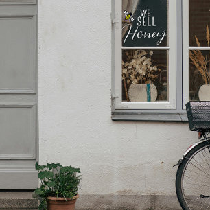 Wij verkopen Honey Bee Apiary promotievenster Clin Raamsticker