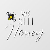 Wij verkopen Honey Bee Apiary promotievenster Clin Raamsticker (Vel)