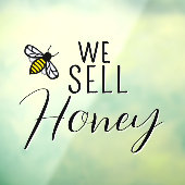 Wij verkopen Honey Bee Apiary promotievenster Clin Raamsticker (Vel 3)