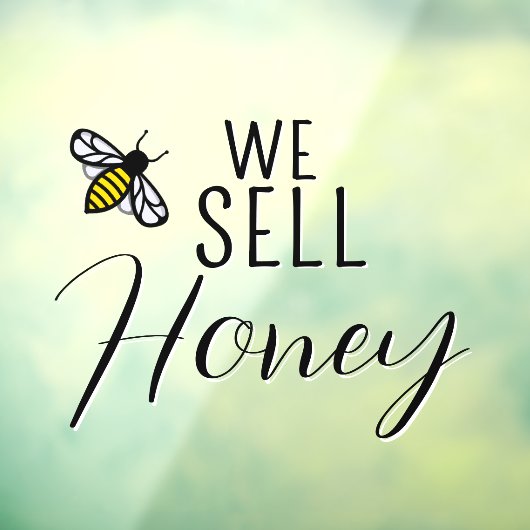 Wij verkopen Honey Bee Apiary promotievenster Clin Raamsticker (Vel 3)