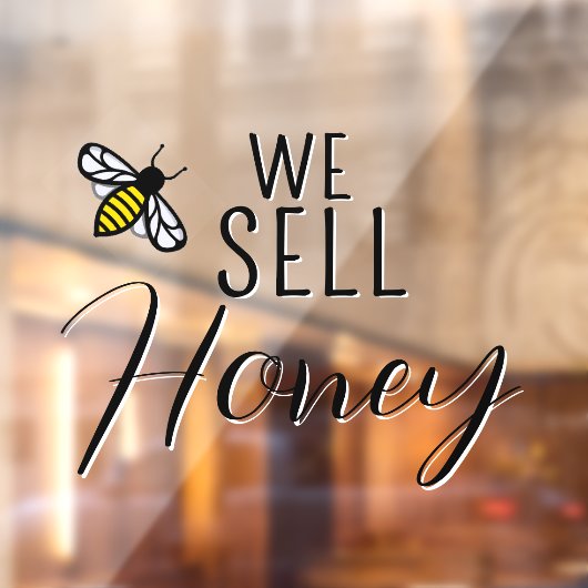 Wij verkopen Honey Bee Apiary promotievenster Clin Raamsticker (Vel 2)