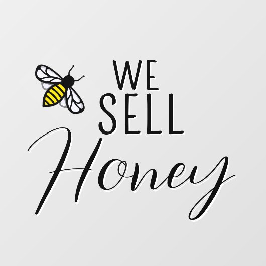 Wij verkopen Honey Bee Apiary promotievenster Clin Raamsticker (Vel)