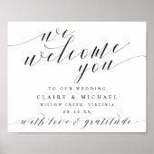 Wij verwelkomen u Calligrafiescript om het even we Poster (Voorkant)