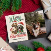 WIJ VERWONDEN U VROLIJK KERSTHOND HUISDIER FURRY FEESTDAGENKAART