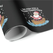 Wij vissen u een vrolijke kerstvisser Gevist Cadeaupapier (Rol Hoek)