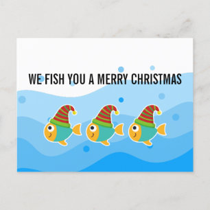 WIJ VISSEN U ZIJN MERRY CHRISTMAS HOLIDAY CARD FEESTDAGENKAART