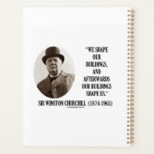 Wij vormen onze bouwstenen Winston Churchill Quote Planner (Achterkant)