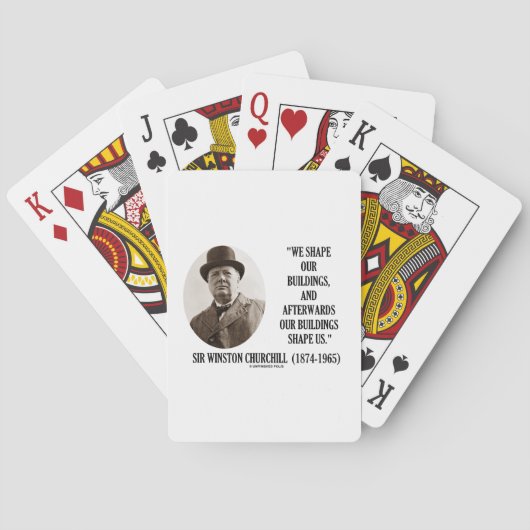 Wij vormen onze bouwstenen Winston Churchill Quote Pokerkaarten (Achterkant)