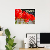 Wij waarderen onze verpleegkundigen! kunstprint po poster (Thuiskantoor)