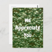 Wij waarderen u medewerker prestatie bedankt briefkaart (Voorkant / Achterkant)