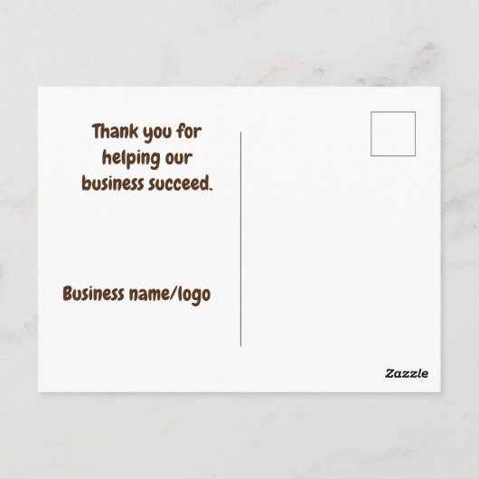 Wij waarderen u medewerker prestatie bedankt briefkaart (Achterkant)