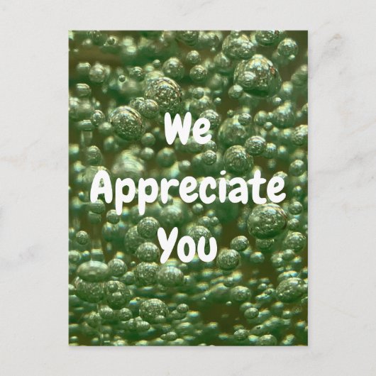 Wij waarderen u medewerker prestatie bedankt briefkaart (Voorkant)