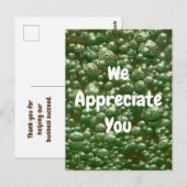 Wij waarderen u Werknemer Prestatie Dank je wel Briefkaart (Voorkant / Achterkant)