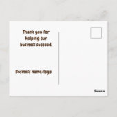 Wij waarderen u Werknemer Prestatie Dank je wel Briefkaart (Achterkant)