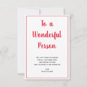 Wij waarderen uw waardering gebaar harten bedankkaart (Achterkant)