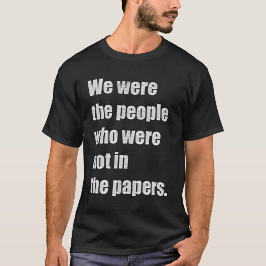 Wij waren de mensen die niet in t-shirt (Voorkant)