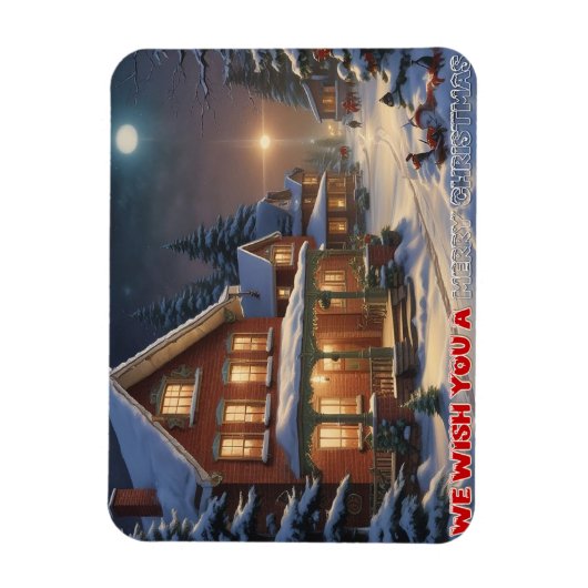 Wij wensen een prettig kerstfeest - 004 magneet (Verticaal)