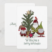 Wij wensen je een besjes Kerst! Kabouters Feestdagenkaart (Voorkant / Achterkant)