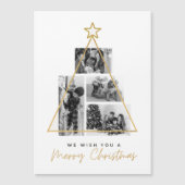 Wij wensen je een vrolijk Kerstmis Dun Magnetische Uitnodiging (Voorkant)