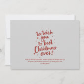 Wij wensen u de beste kerst ooit Kaart (Achterkant)