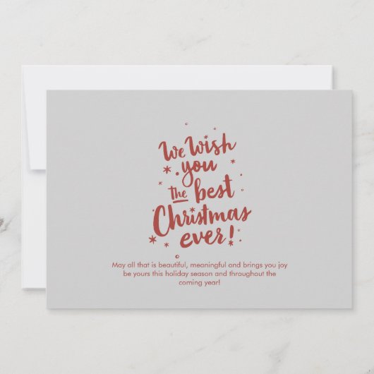 Wij wensen u de beste kerst ooit Kaart (Achterkant)
