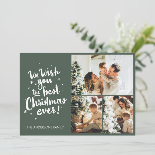 Wij wensen u de beste kerst ooit Kaart (Staand voorkant)